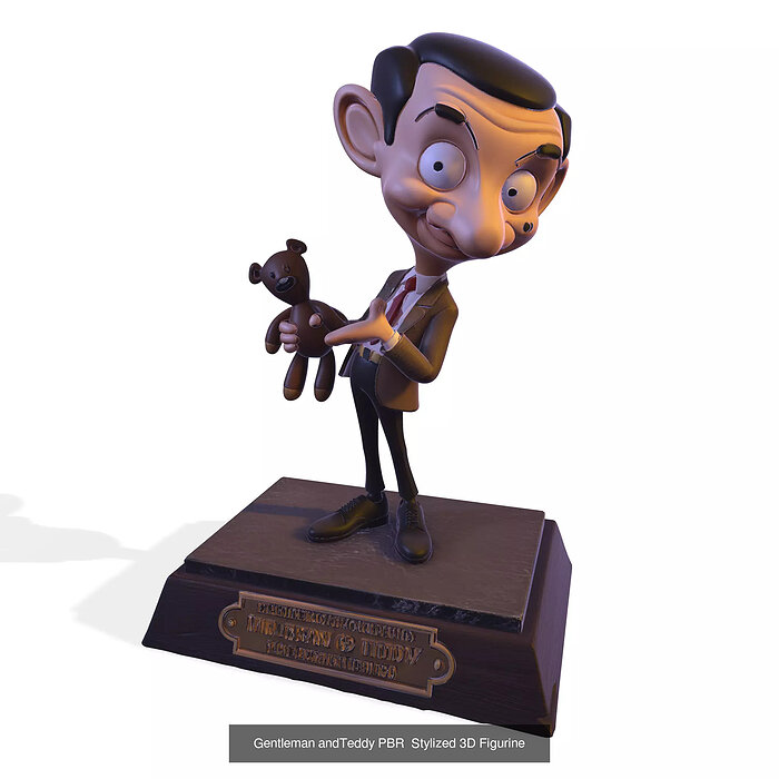 Funny PBR British Comedy Character Collection Pack 3D Model — view 7