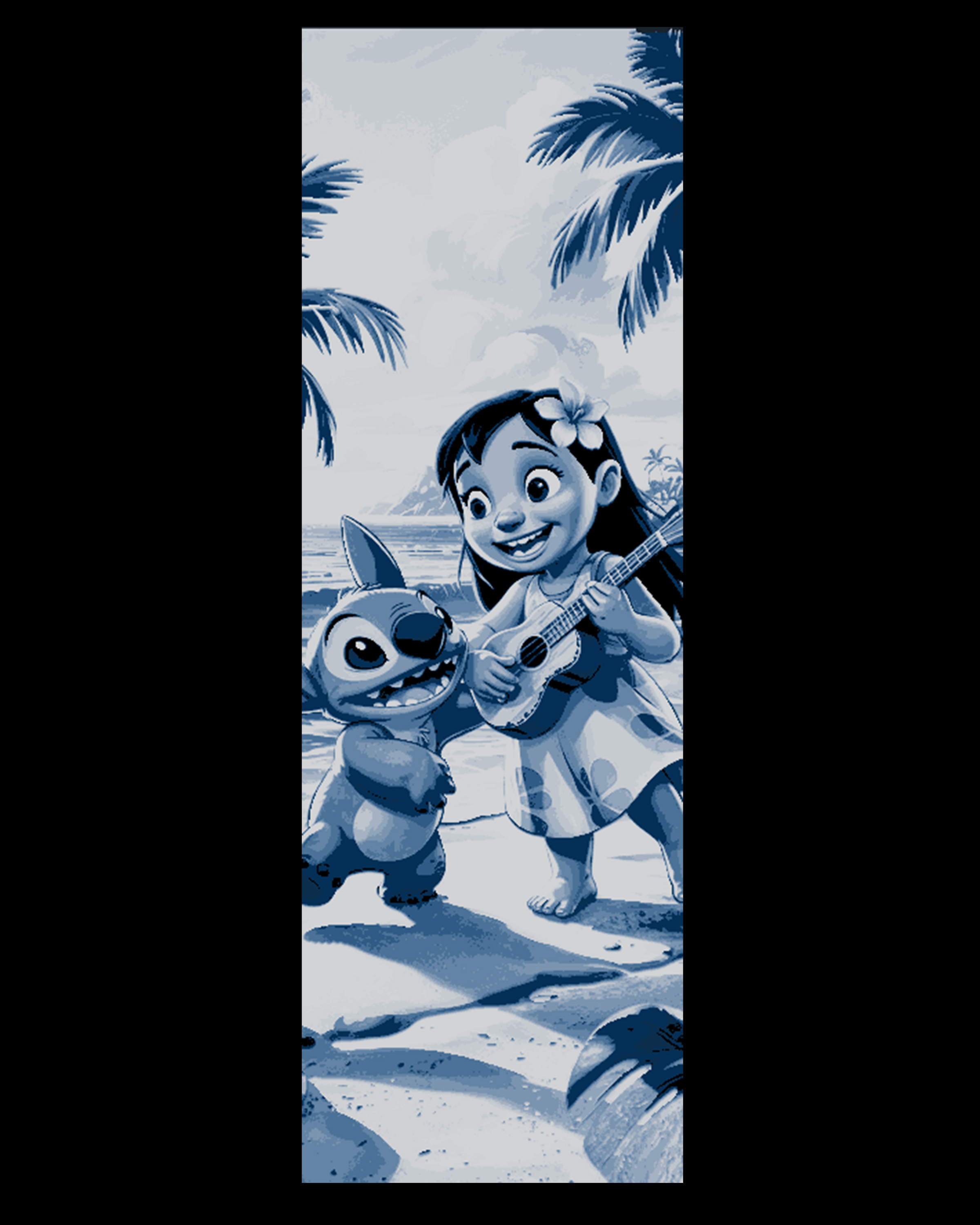 A little blue alien "dog" taking some time to relax with his friend - Set of bookmarks 3D STL Model