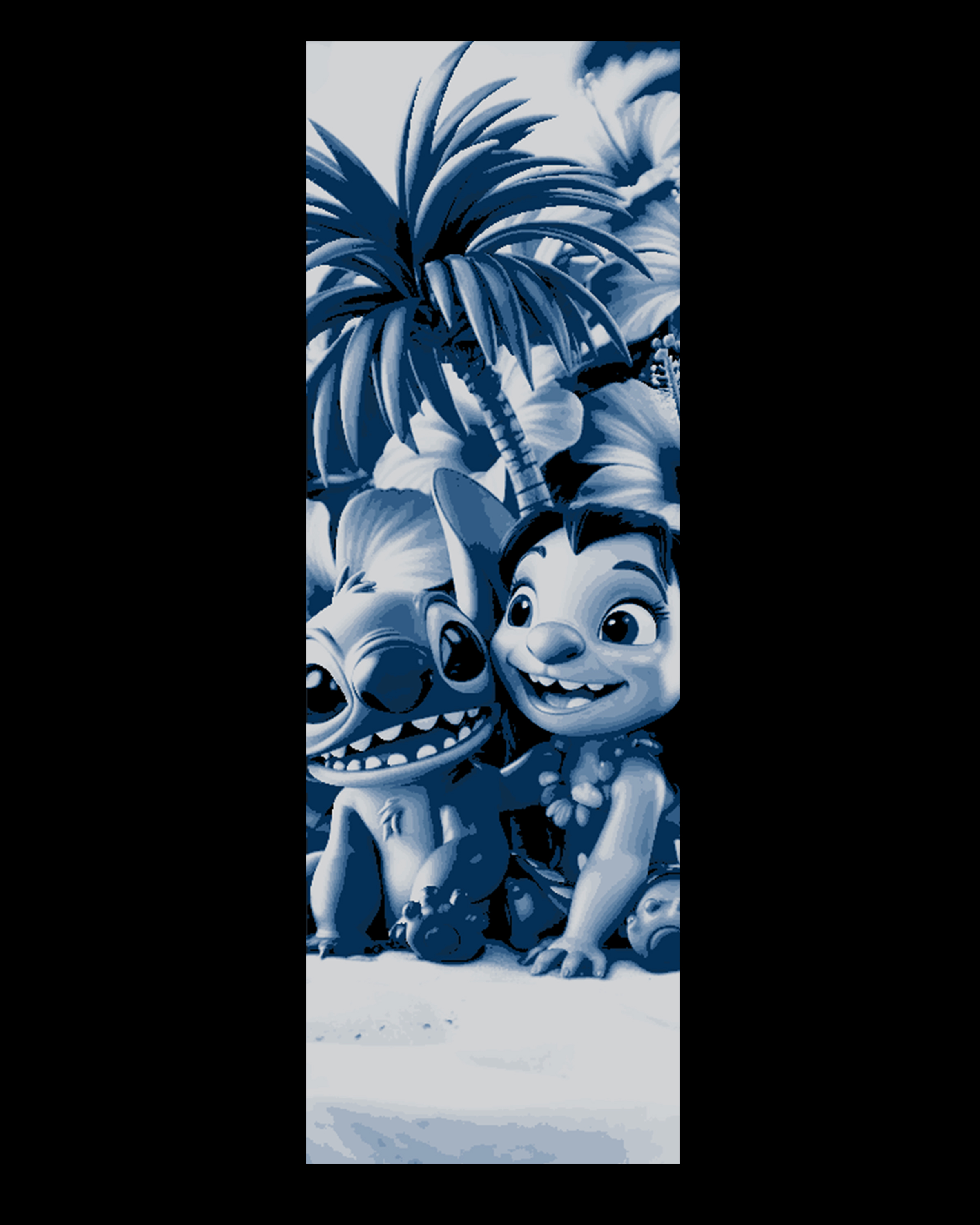 A little blue alien "dog" taking some time to relax with his friend - Set of bookmarks 3D STL Model — view 4