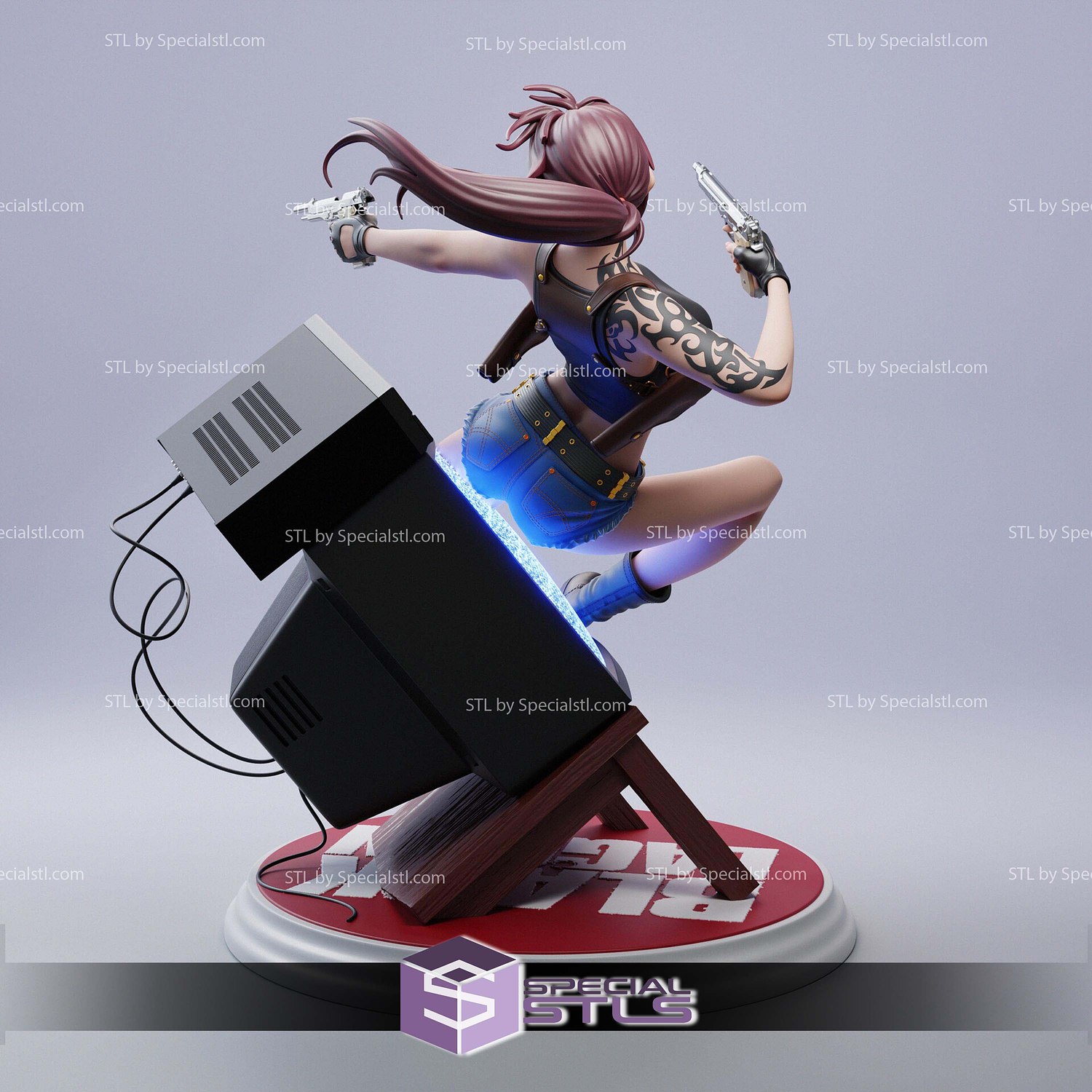 Revy Black Lagoon Book of Venom STL Files 3D Model — view 6