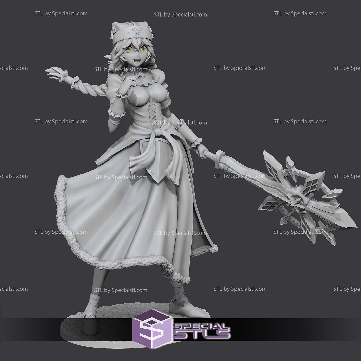 Lupusregina Beta Overlord STL Files 3D Model — view 2