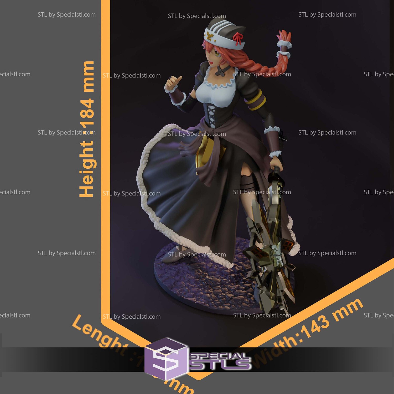 Lupusregina Beta Overlord STL Files 3D Model — view 4