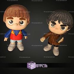 Super Basic STL Will and Mike Stranger Thing Multipart 3D Model
