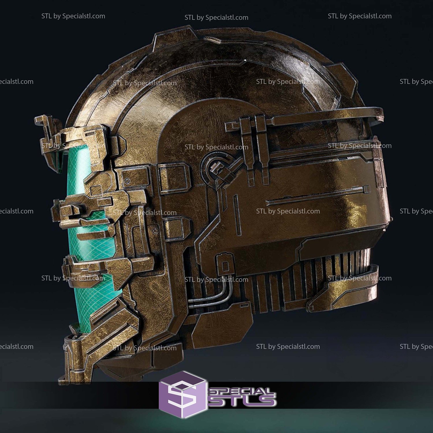 Cosplay STL Files Dead Space Level 1 Engineer Helmet 3D Model — view 3