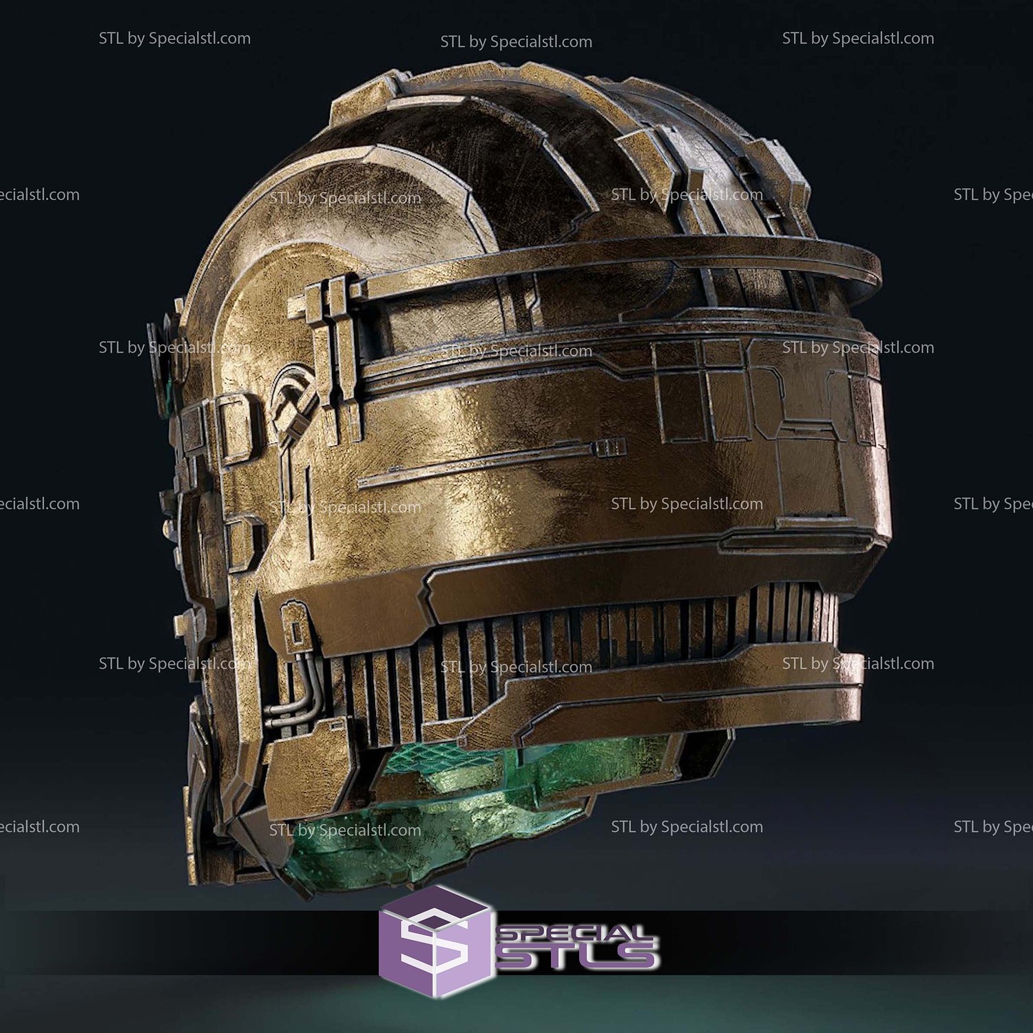 Cosplay STL Files Dead Space Level 1 Engineer Helmet 3D Model — view 4