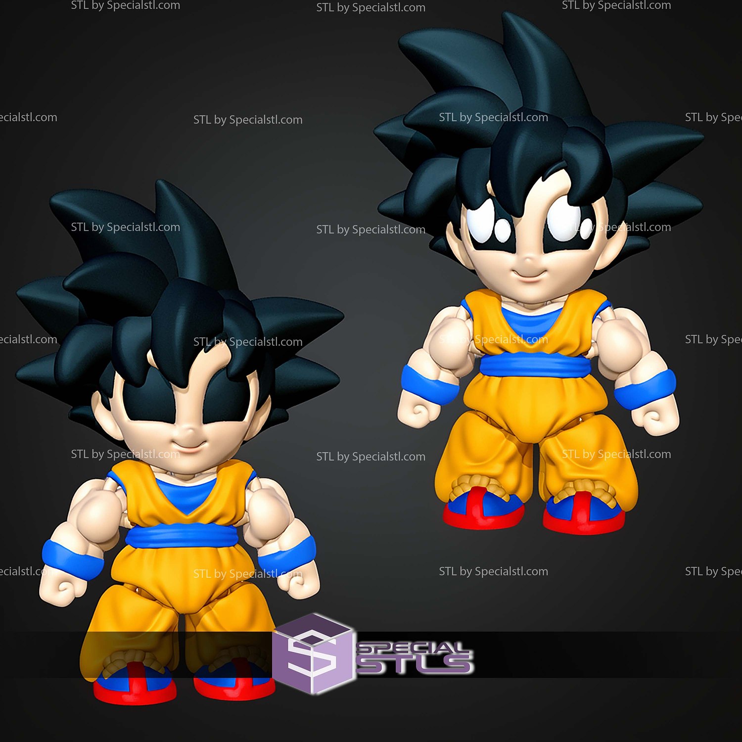 Super Basic STL Dragon Ball Z Minis Pack MultiColor 3D Model — view 4
