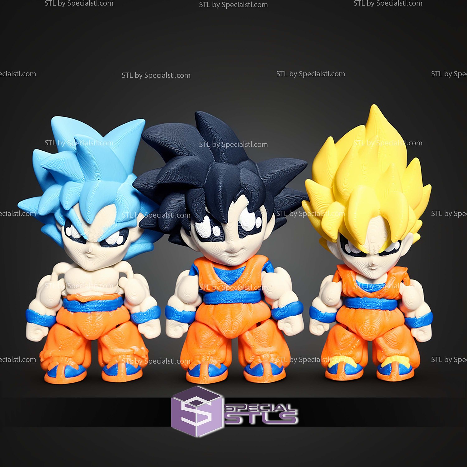 Super Basic STL Dragon Ball Z Minis Pack MultiColor 3D Model — view 6