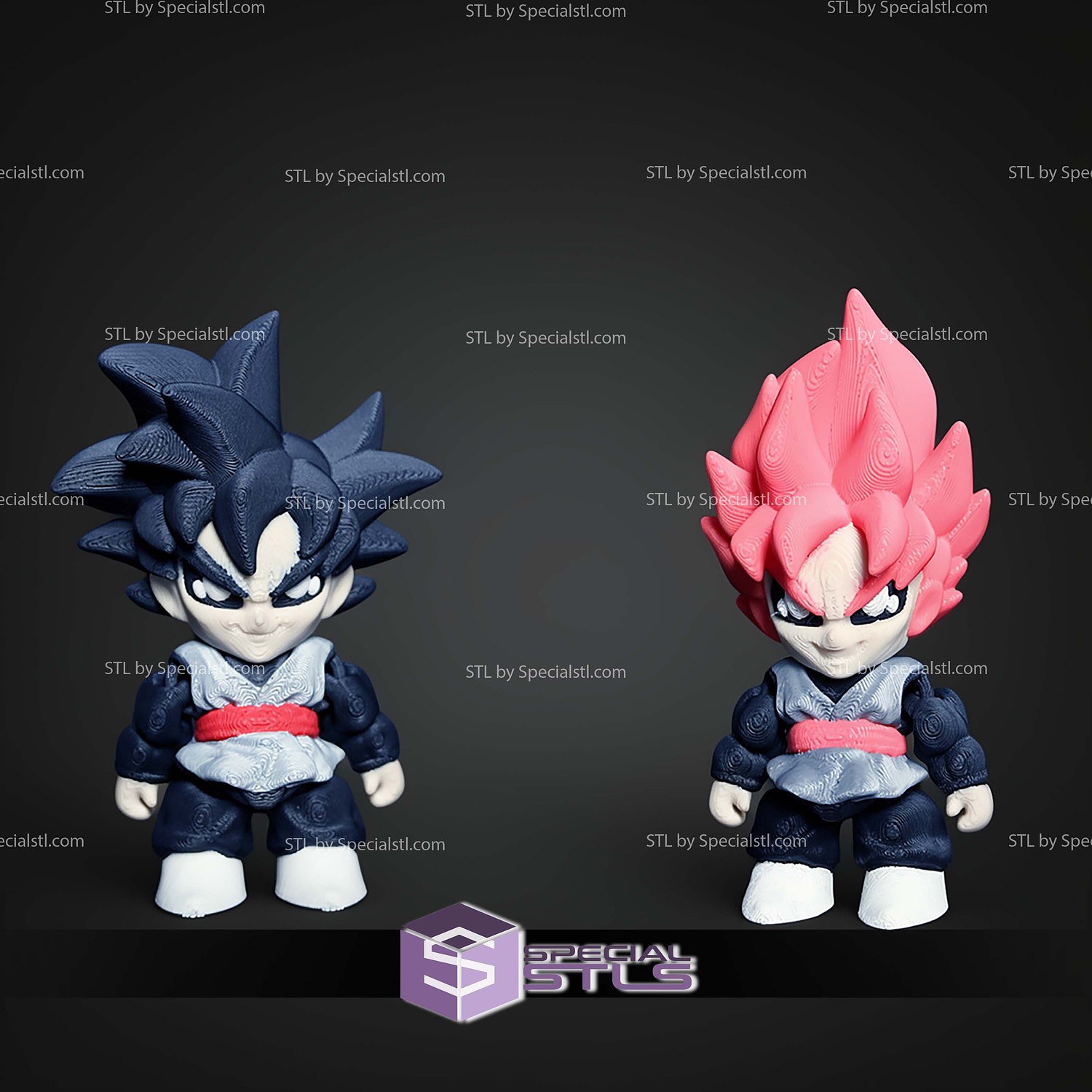 Super Basic STL Dragon Ball Z Minis Pack MultiColor 3D Model — view 7