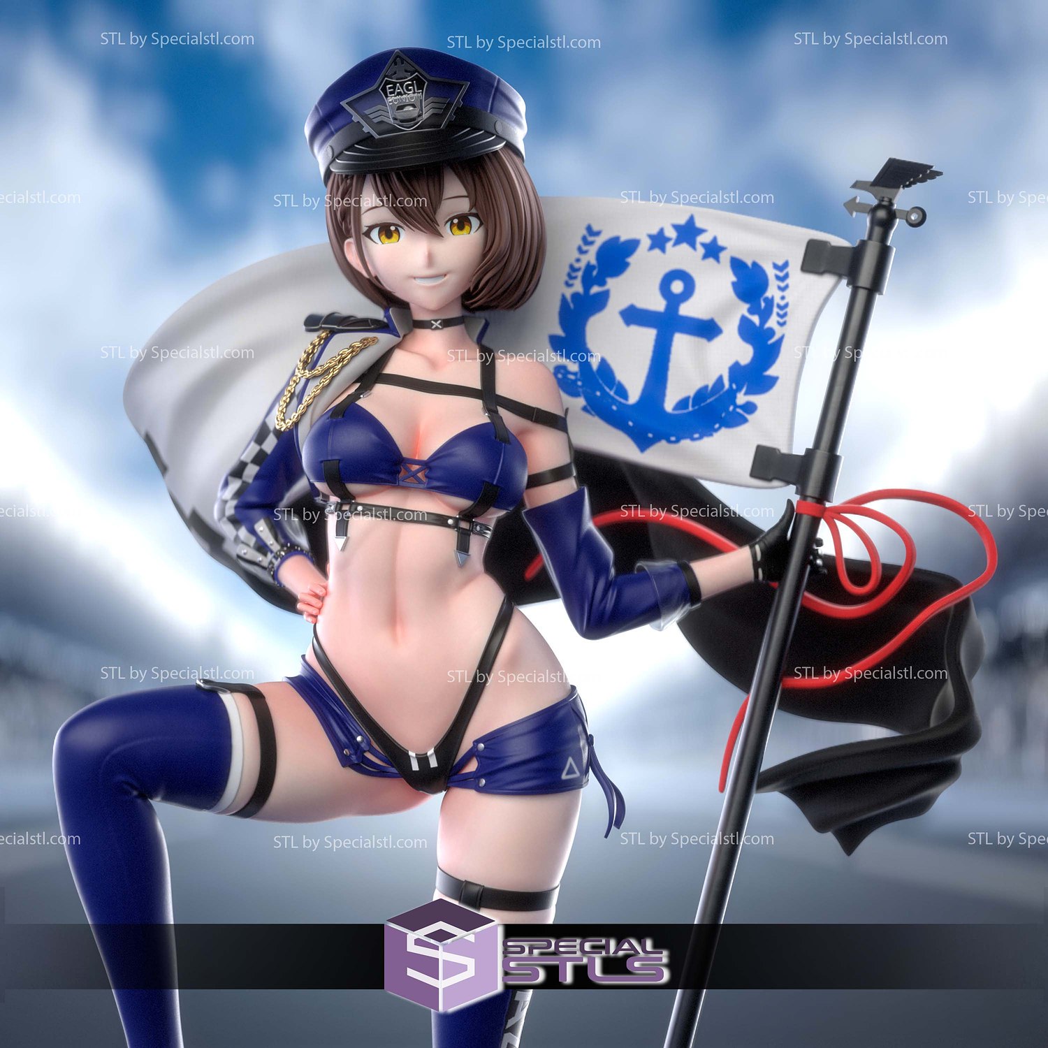 Baltimore Azur Lane V3 3D Printer Files STL Model — view 2