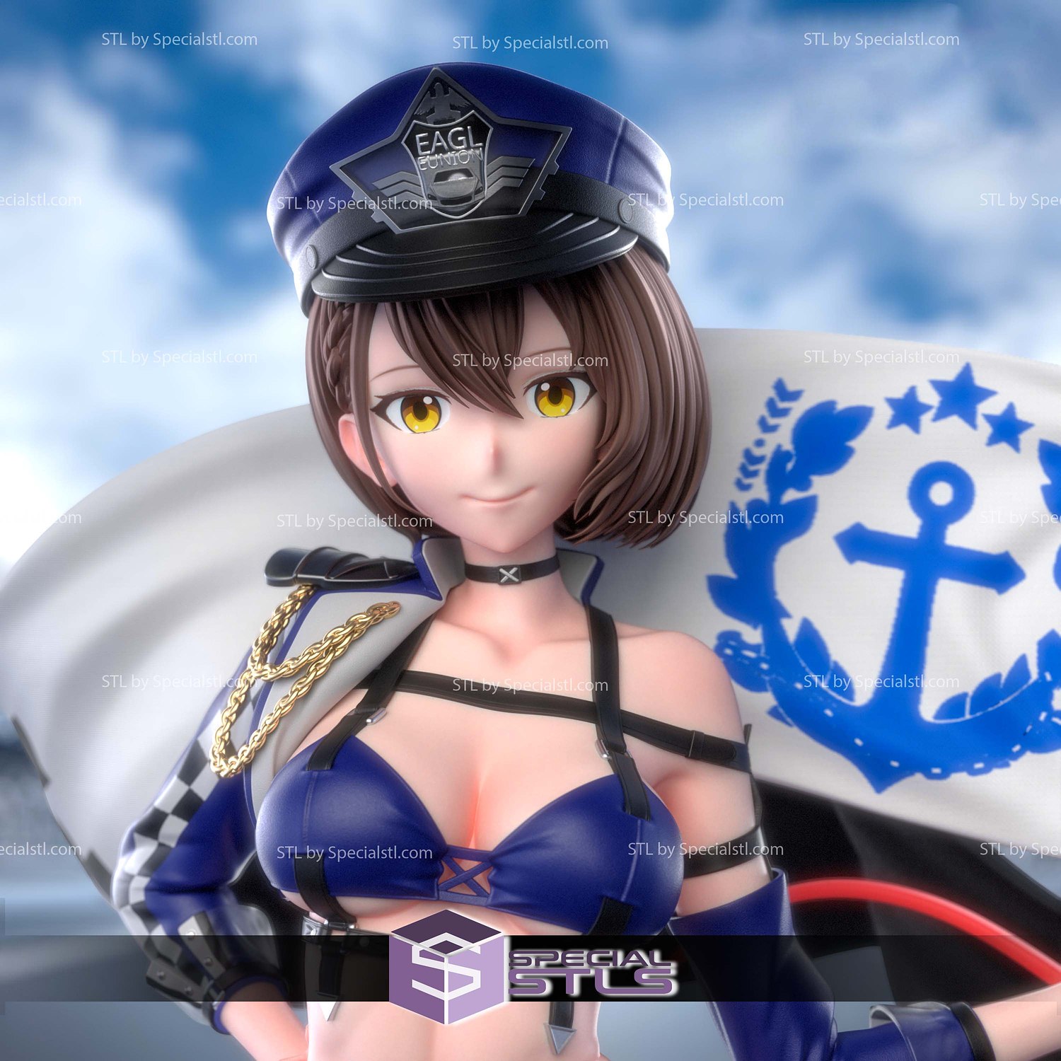 Baltimore Azur Lane V3 3D Printer Files STL Model — view 4