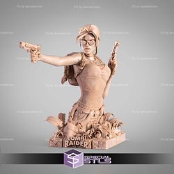 Lara Croft Bust 1-4 3D Printer Files STL Model