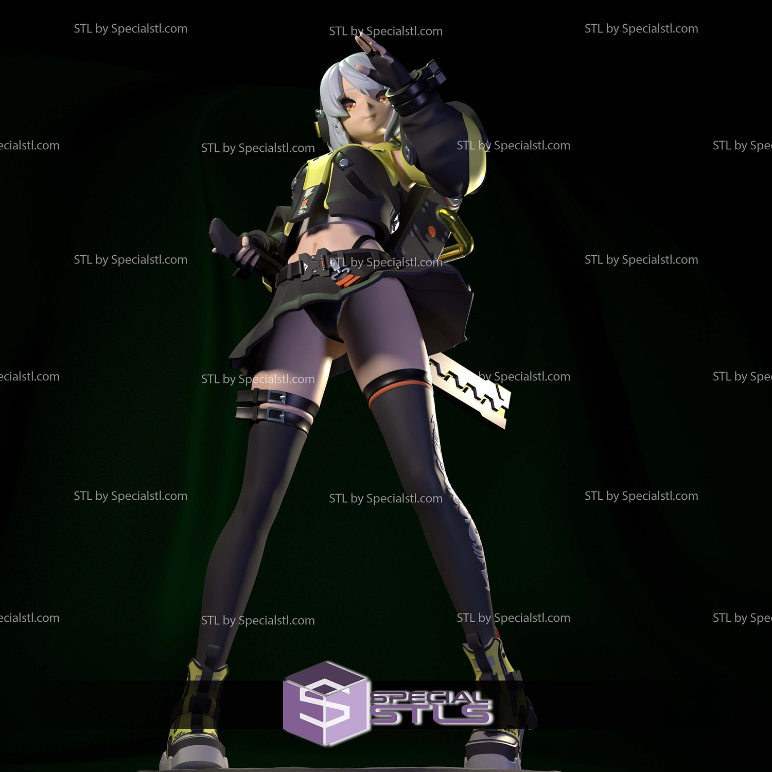 Anby Demara Zenless Zone Zero STL Printer Files 3D Model — view 3