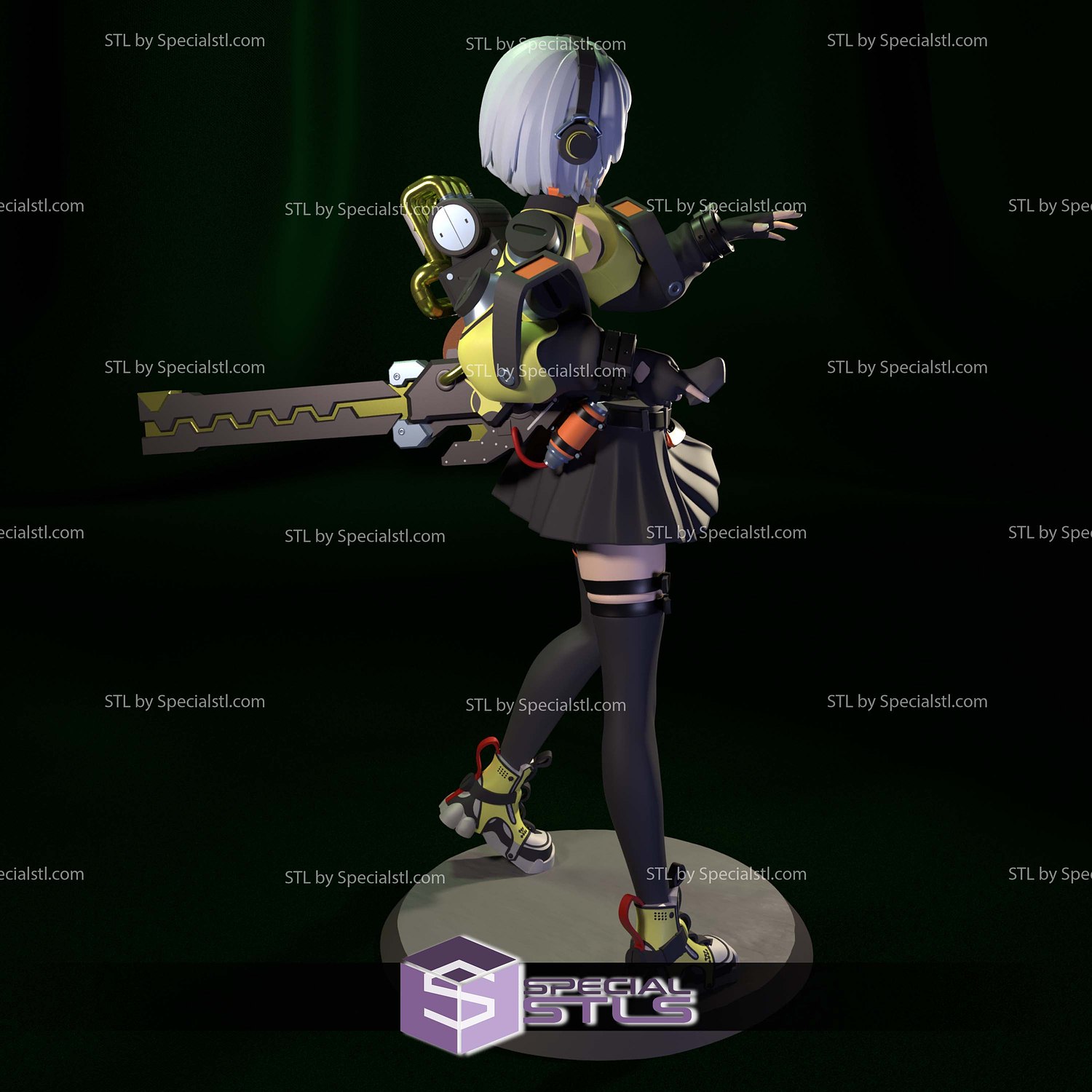Anby Demara Zenless Zone Zero STL Printer Files 3D Model — view 7