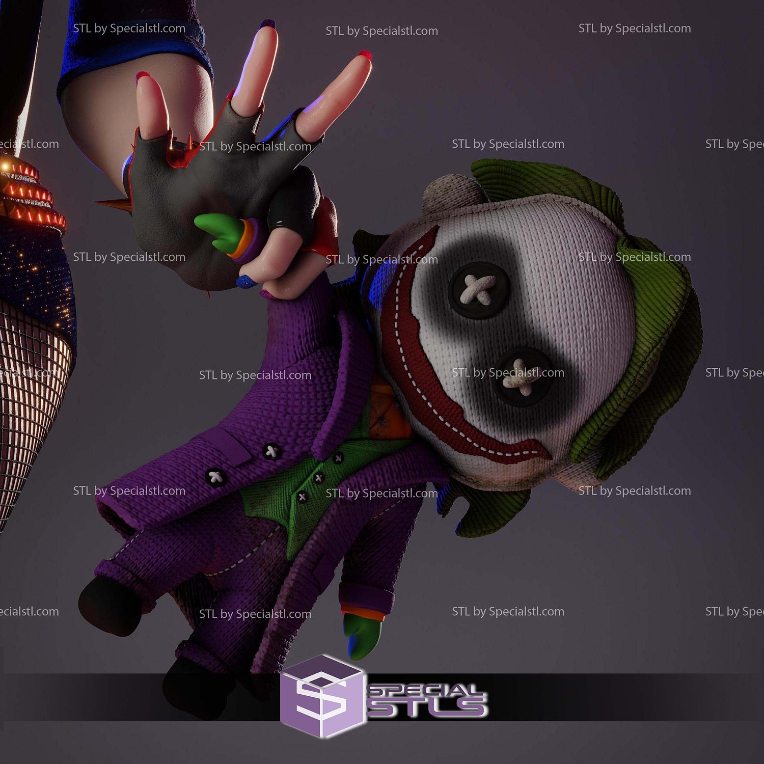 Harley Quinn Comics Version Alternative 394mm STL Files 3D Model — view 7