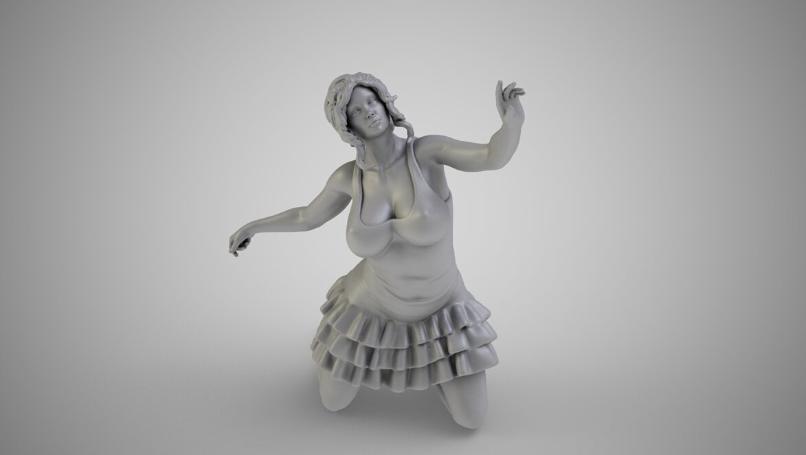 Lovely Girl 3D STL Model — view 3