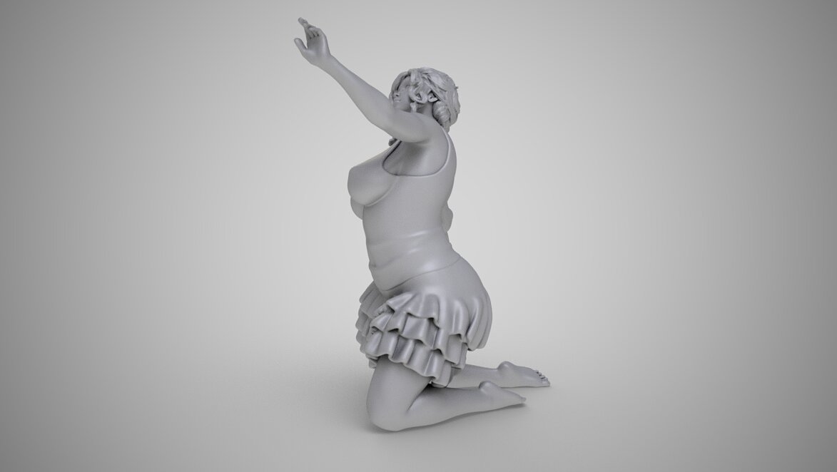 Lovely Girl 3D STL Model — view 4