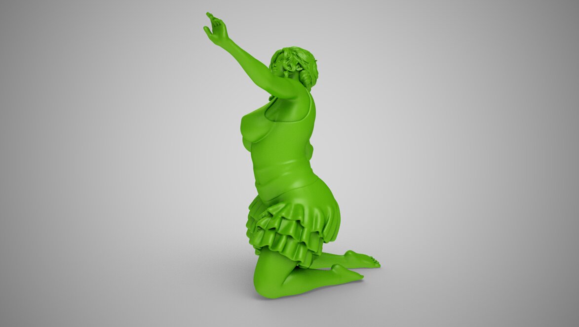 Lovely Girl 3D STL Model — view 5