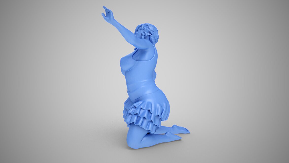 Lovely Girl 3D STL Model — view 6