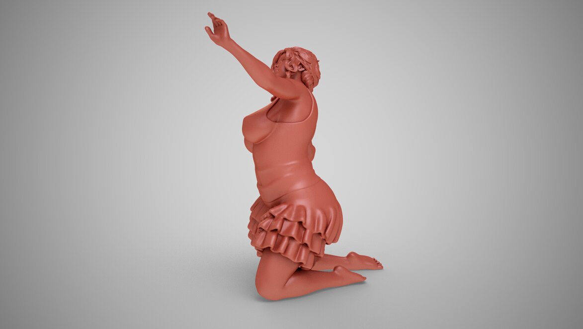 Lovely Girl 3D STL Model — view 7
