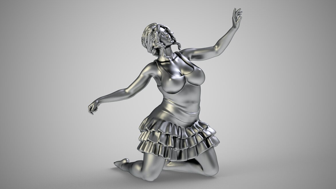 Lovely Girl 3D STL Model — view 8