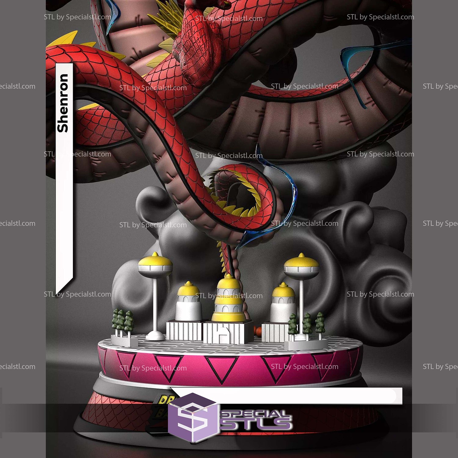Shenron Red Dragonball STL Files 3D Model — view 2