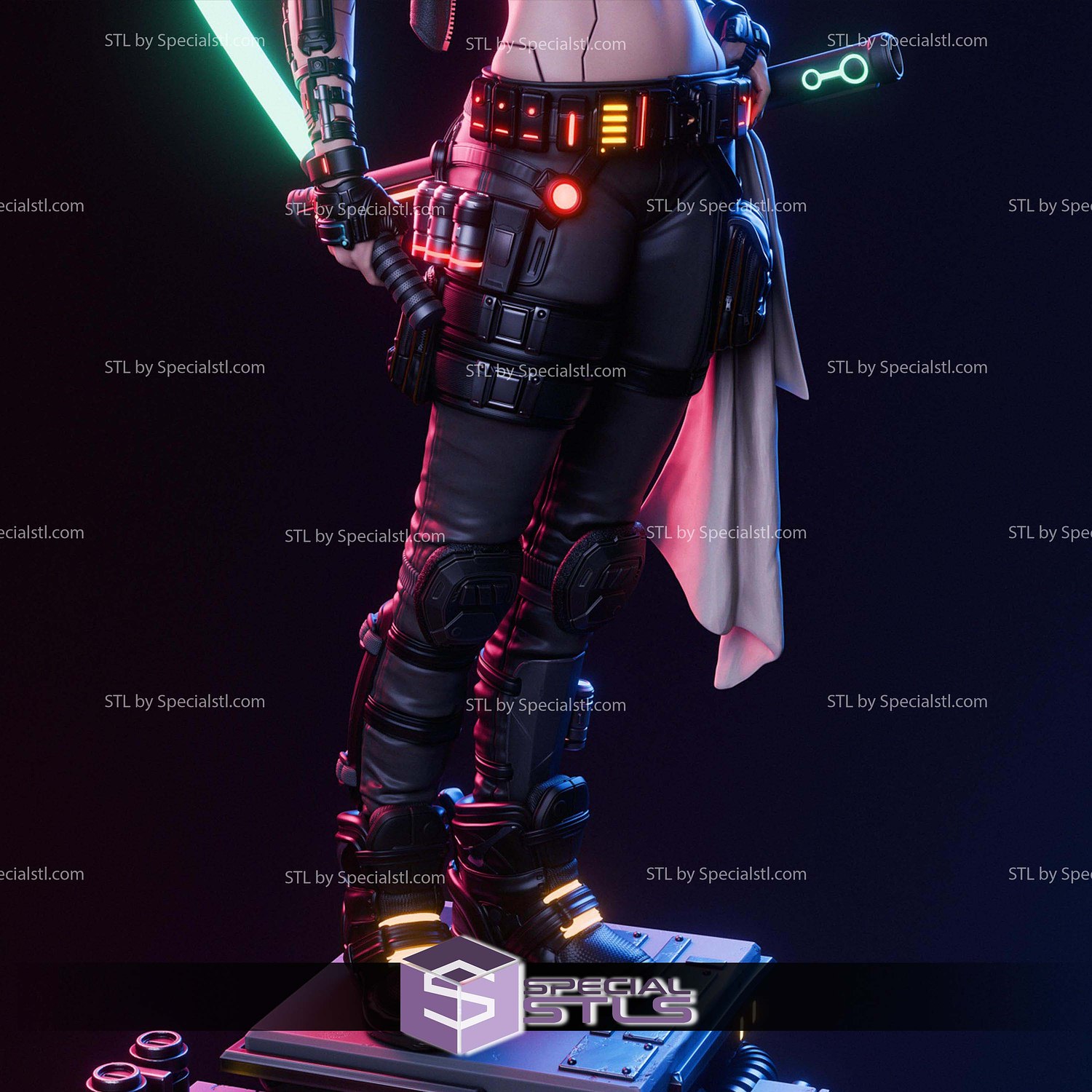 Cyber Samurai Fanart STL Files 3D Model — view 8