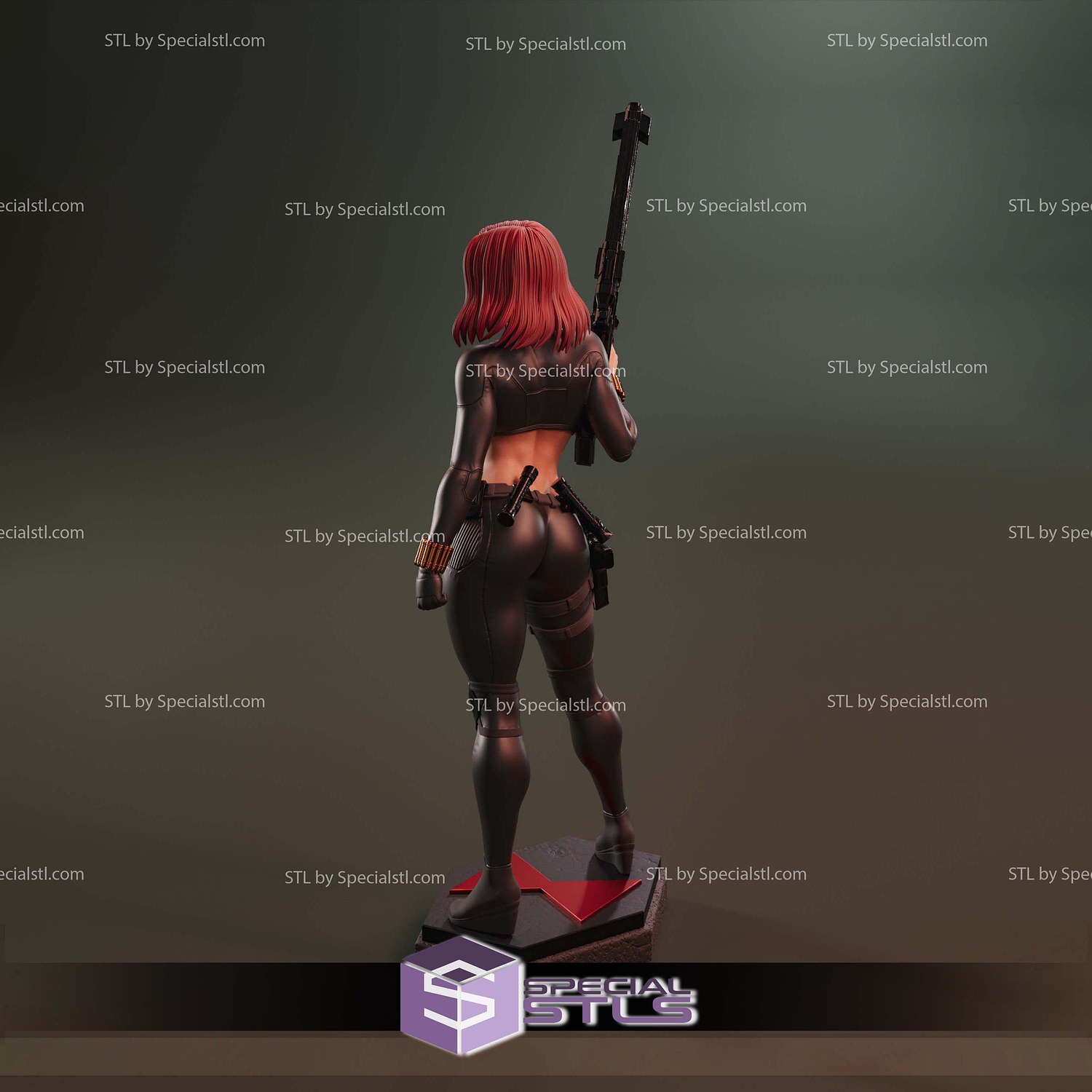 Black Widow Natasha Romanoff Sculptures 3D Printing STL Model — view 4