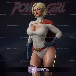 Powergirl Smile 1-6 Sculptures 3D Printing STL Model