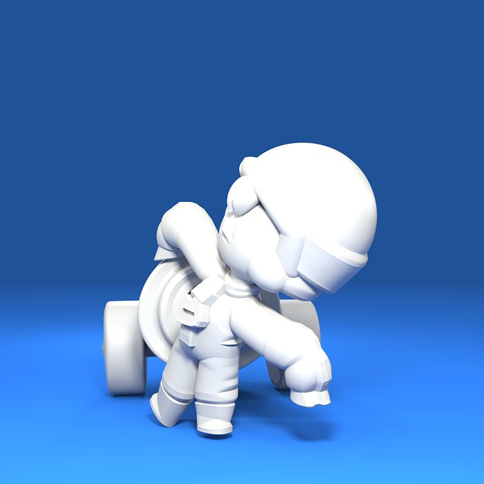 Bonnie Original - Brawl Stars 3D OBJ Model — view 2