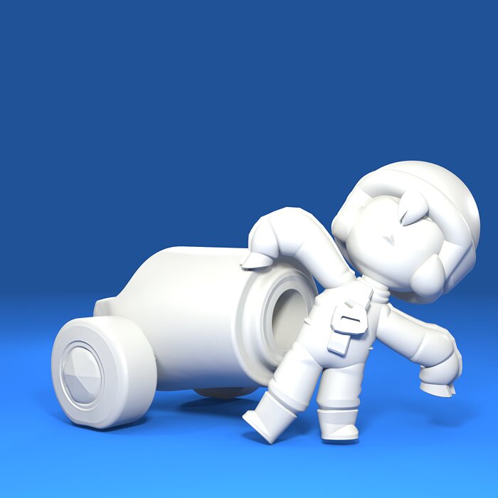 Bonnie Original - Brawl Stars 3D OBJ Model — view 5