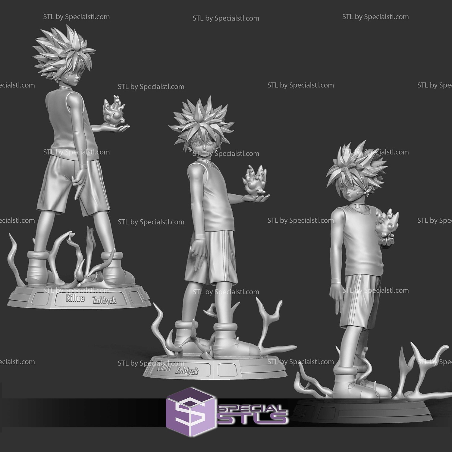 Killua Zoldyck 250mm STL Files 3D Model — view 2