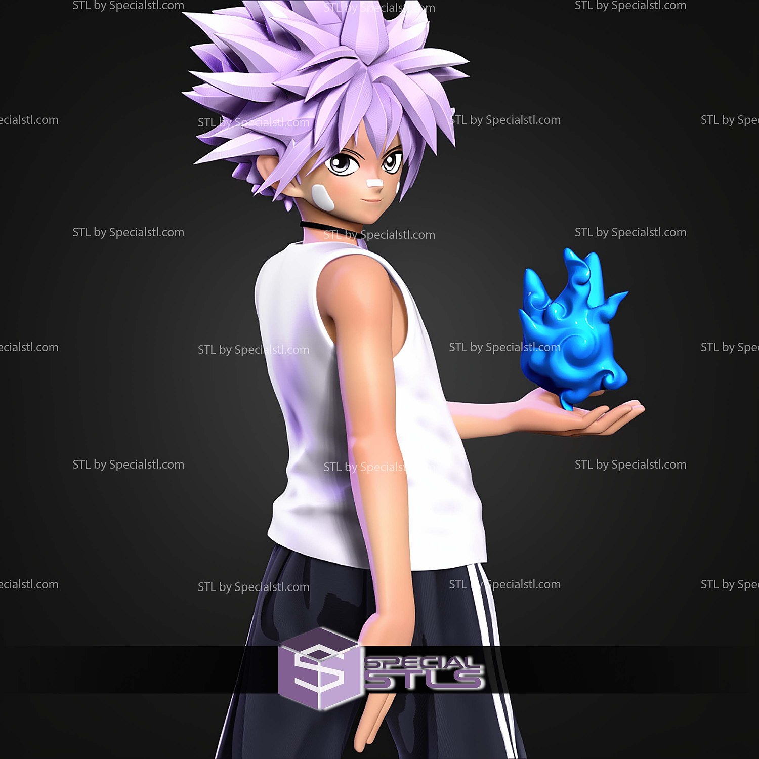Killua Zoldyck 250mm STL Files 3D Model — view 7