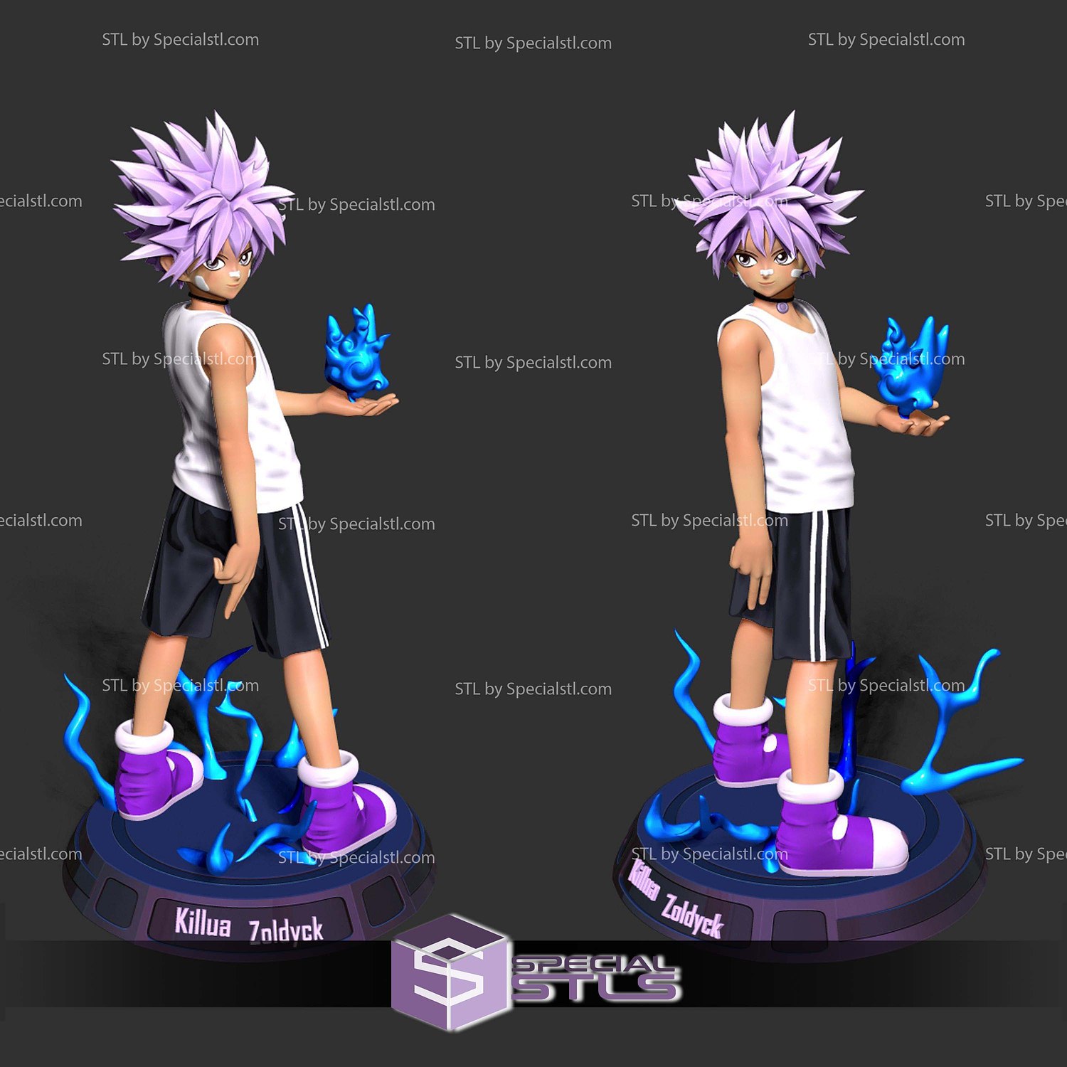 Killua Zoldyck 250mm STL Files 3D Model — view 8