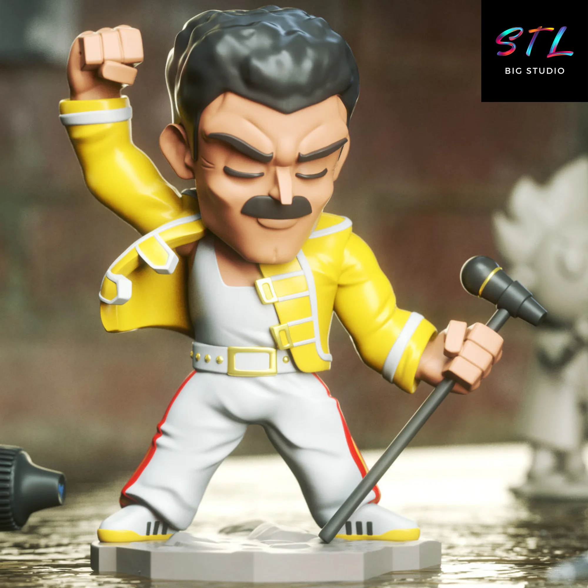 Freddie Mercury Chibi STL | Iconic Queen Figure for 3D Printing Model