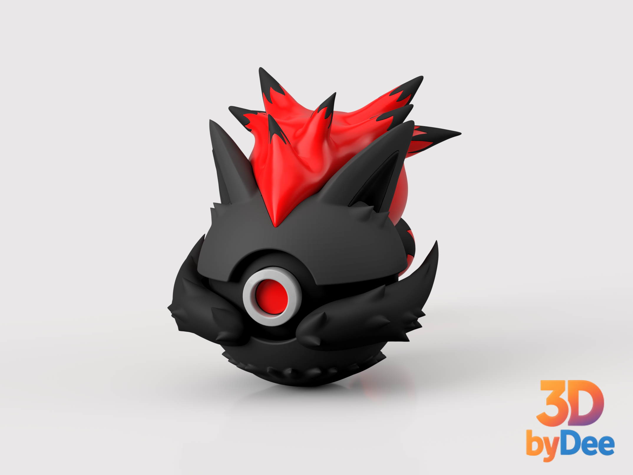 Zoroark Pokeball 3D 3MF Model