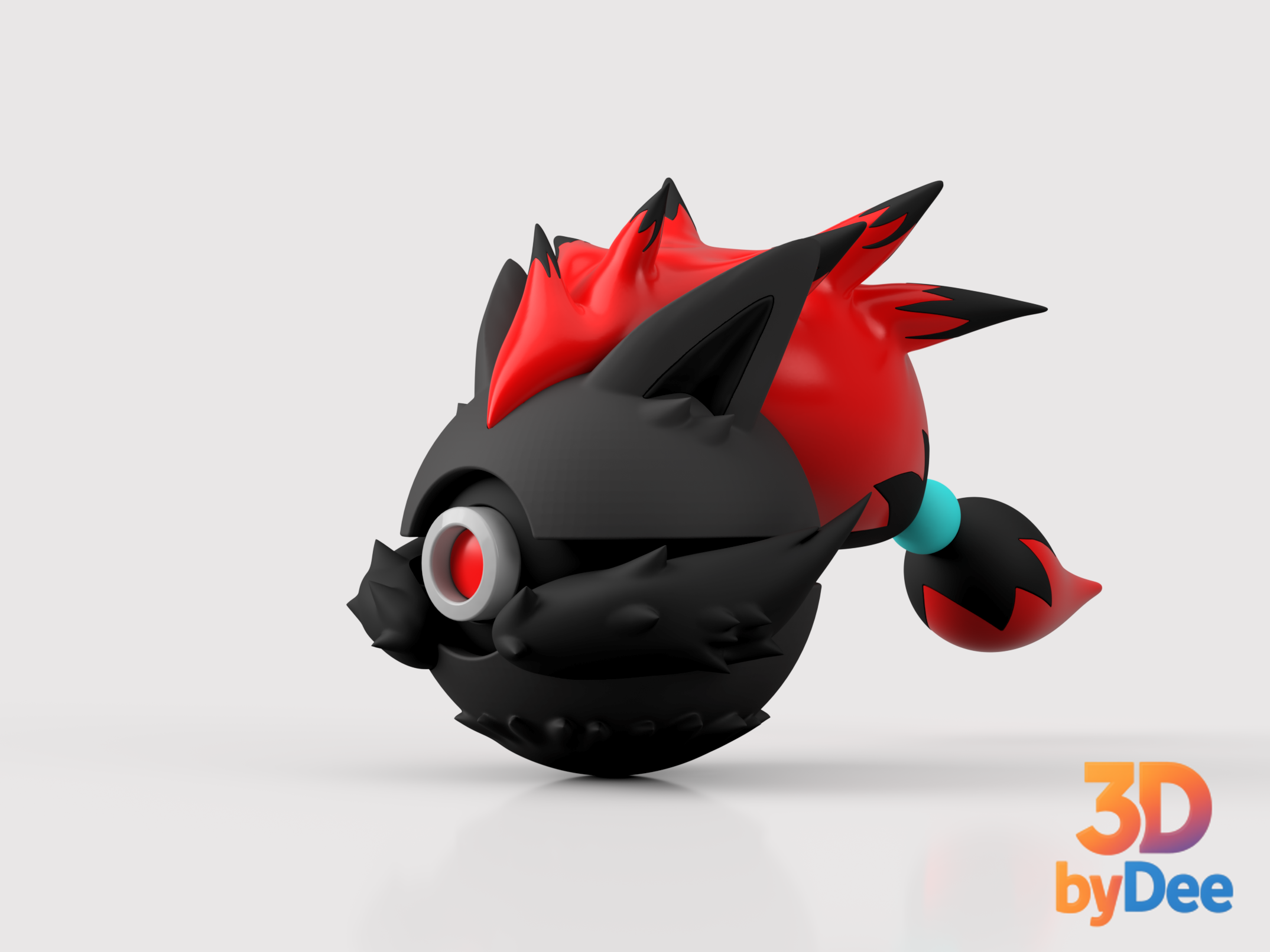 Zoroark Pokeball 3D 3MF Model — view 2