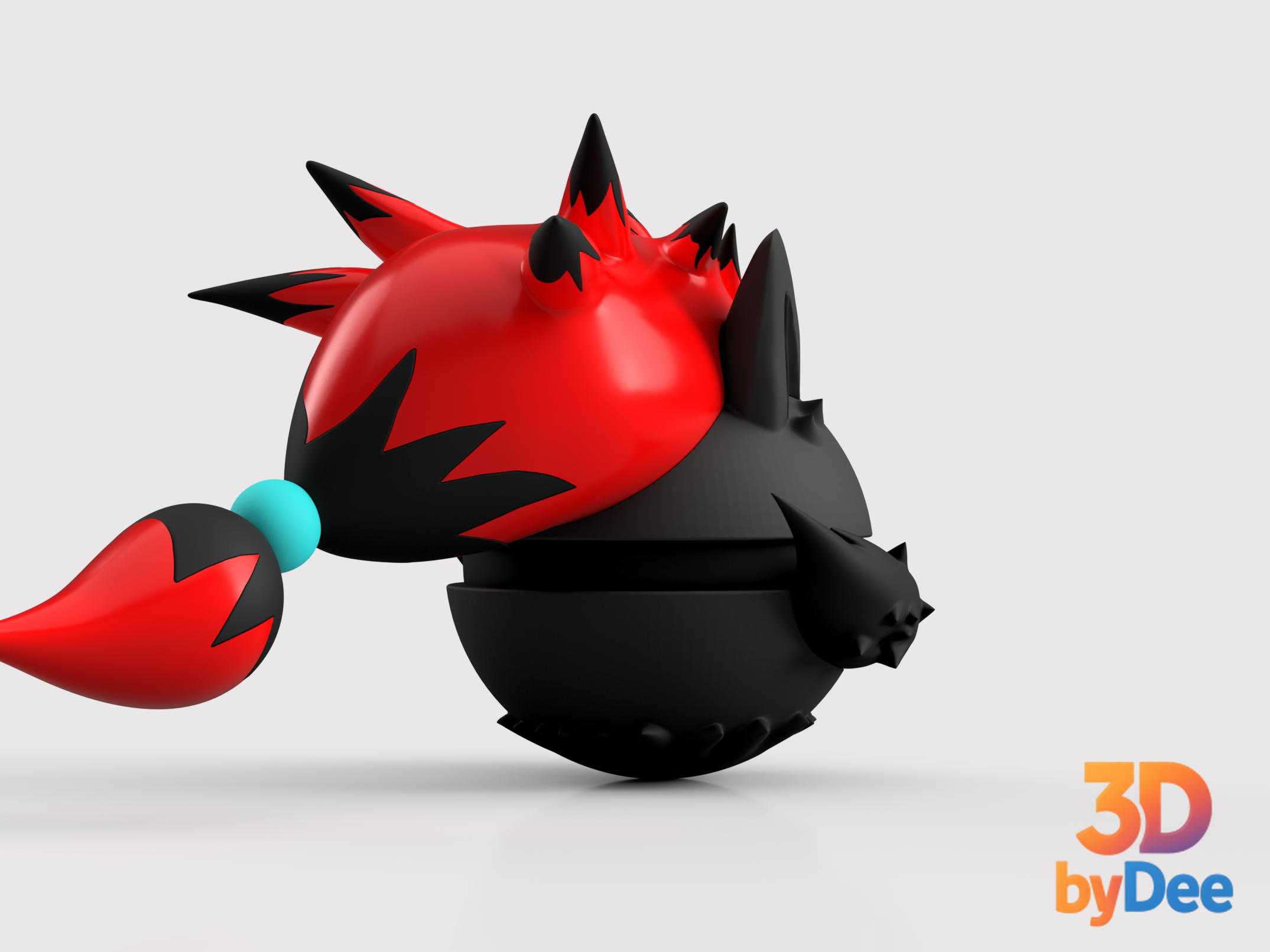 Zoroark Pokeball 3D 3MF Model — view 4