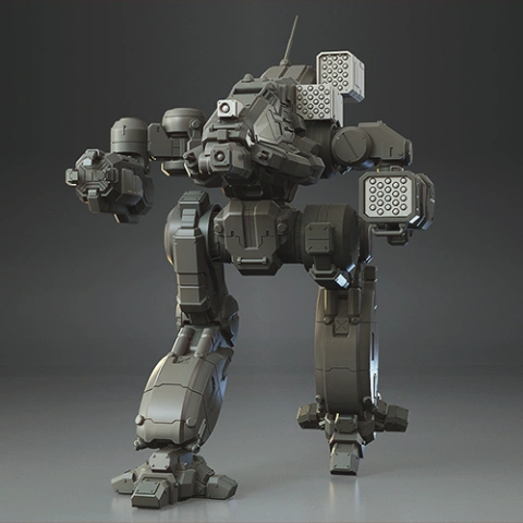 MWO Bushwacker Guns Pack for 3D Printing | Assembly STL Model