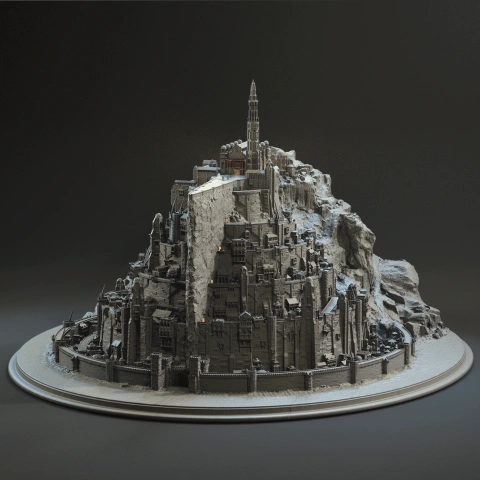 Minas Tirith 3D Printer Files | Assembly STL Model