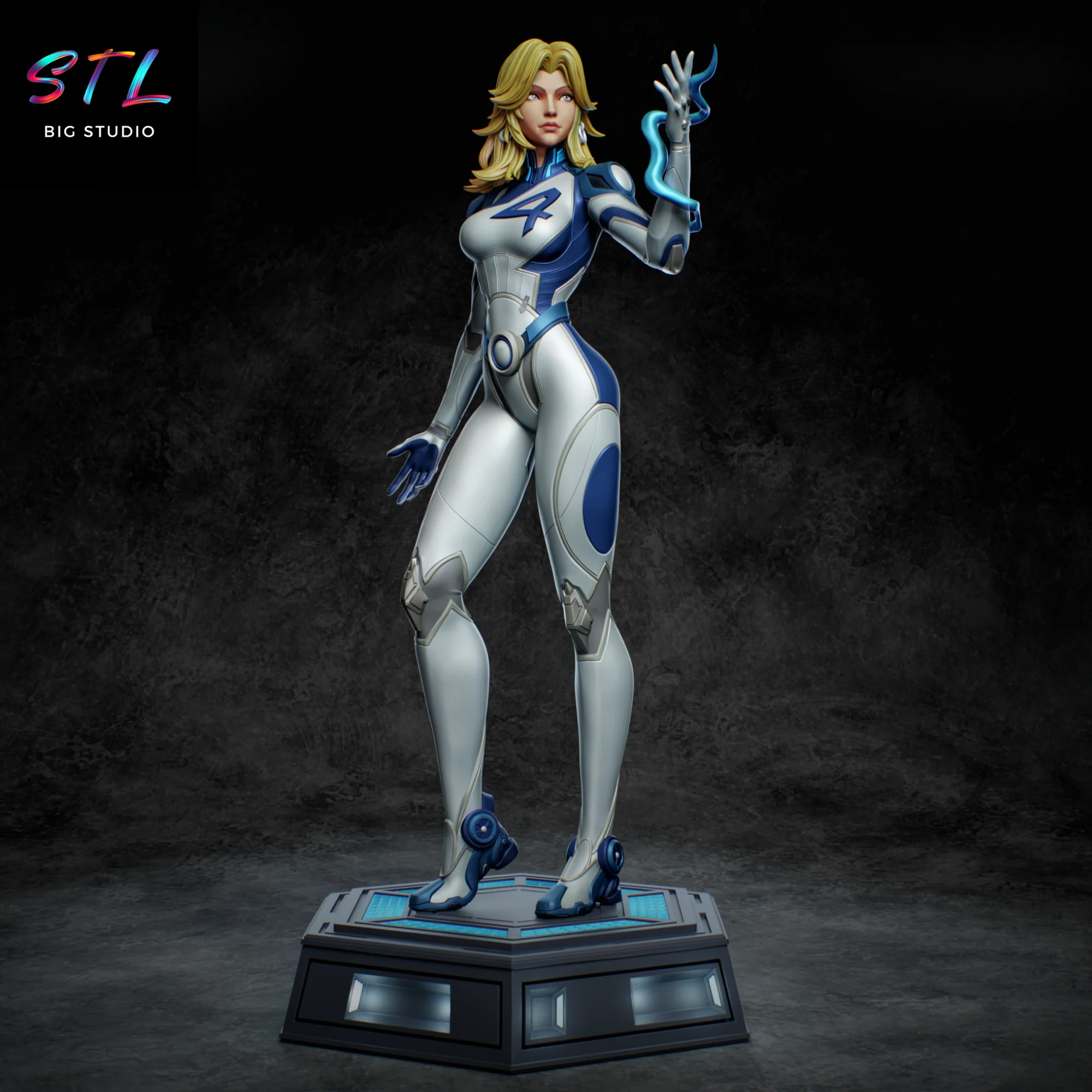 Invisible Woman STL | 3D Printable Figure | Marvel Rivals Model