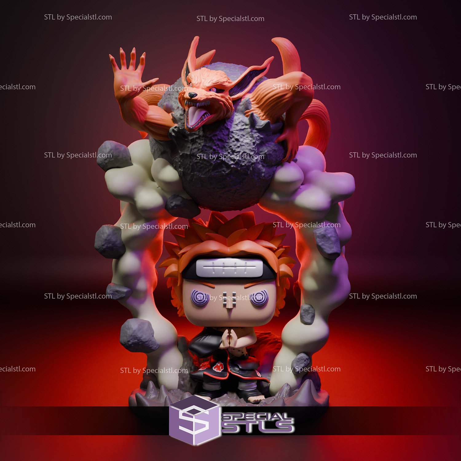 Pain Naruto Funko 3D Printer Files STL Model — view 3