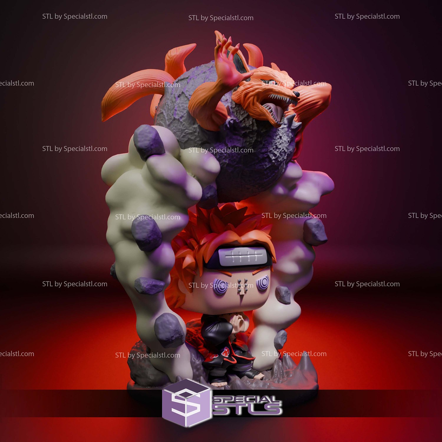 Pain Naruto Funko 3D Printer Files STL Model — view 4