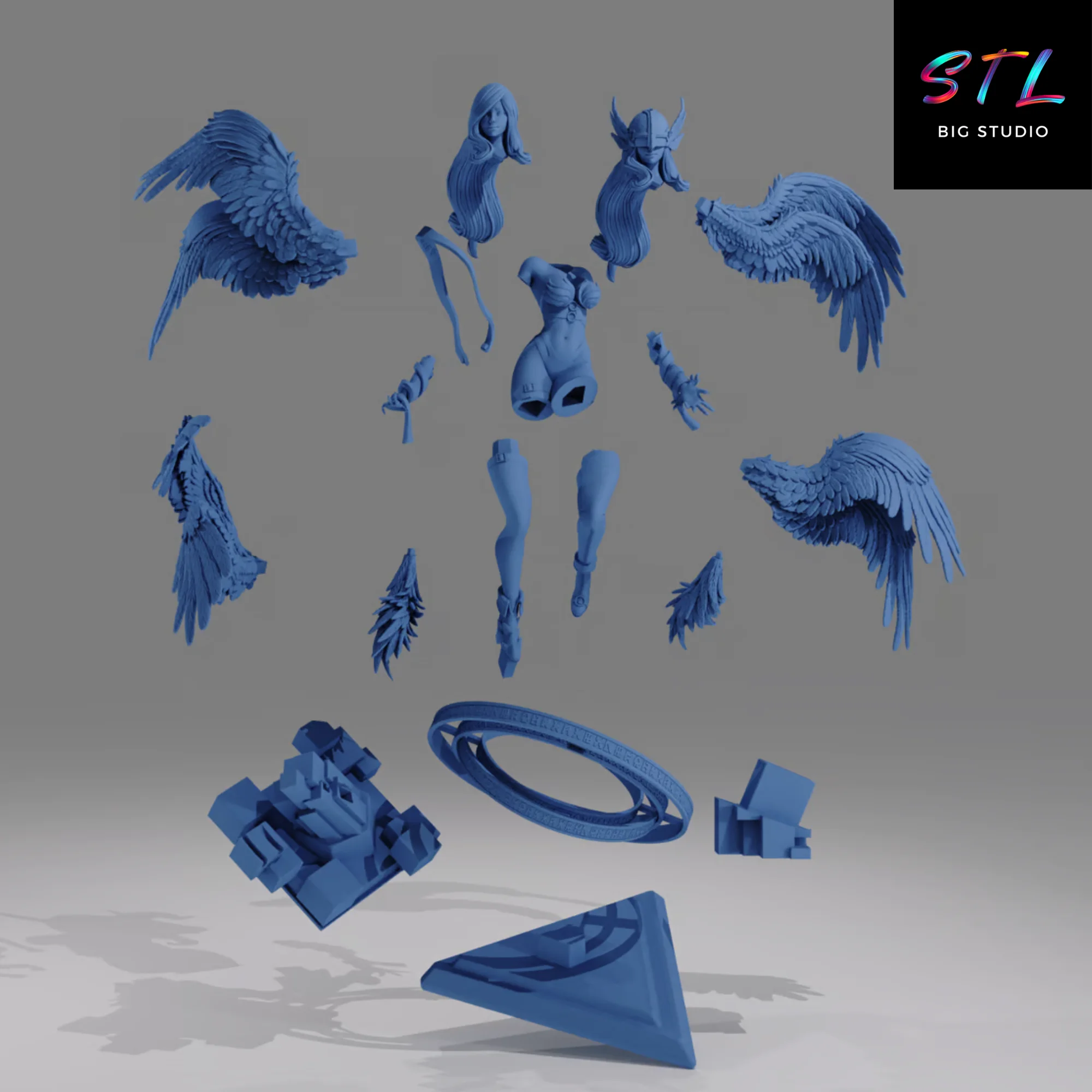 Angewomon STL Figure | Digimon Adventure | 3D Printable Model Model — view 7