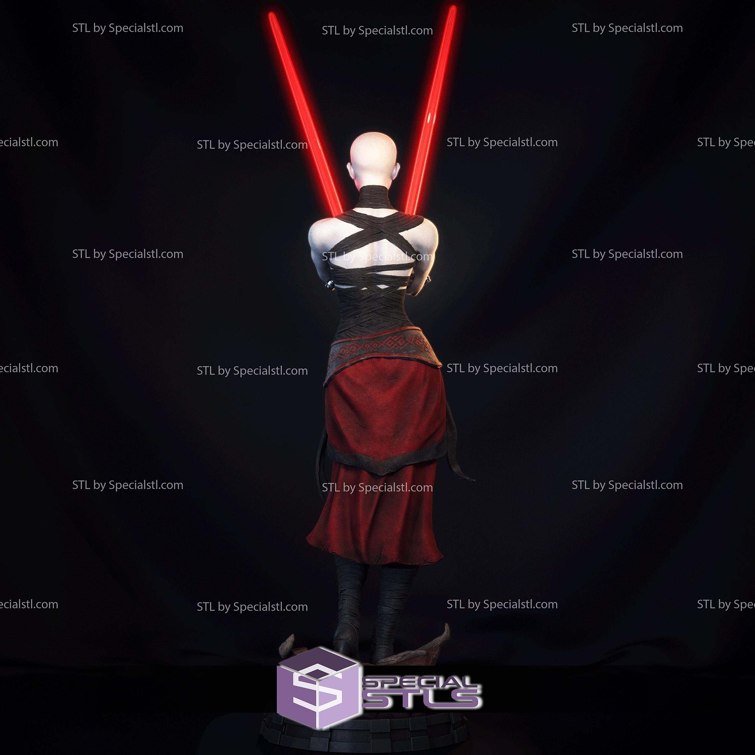 Asajj Ventress 2 Saber Sword STL Files 3D Model — view 5