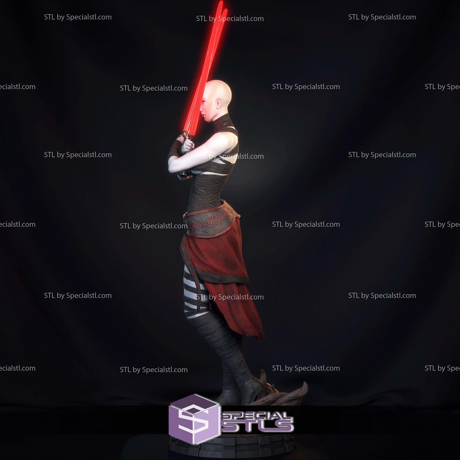 Asajj Ventress 2 Saber Sword STL Files 3D Model — view 6