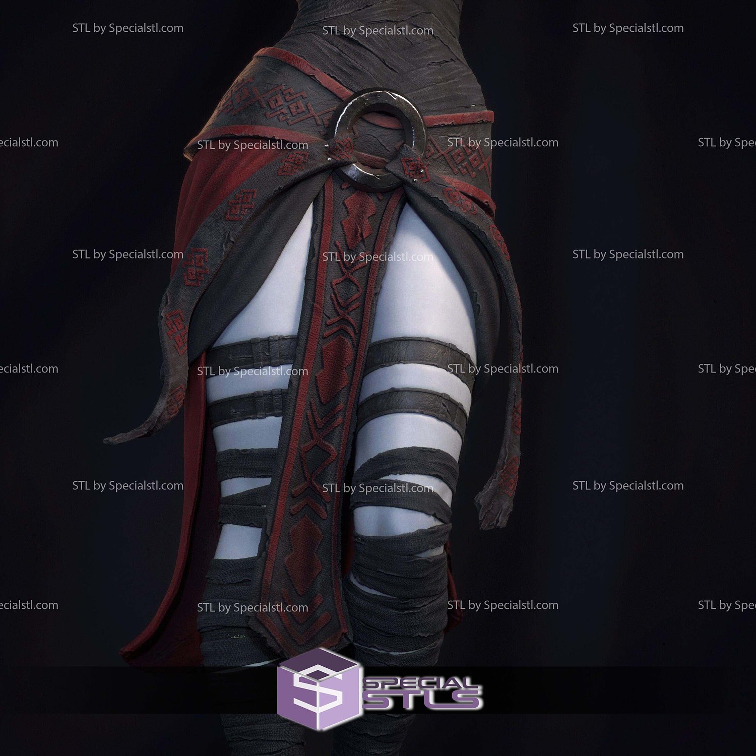 Asajj Ventress 2 Saber Sword STL Files 3D Model — view 8