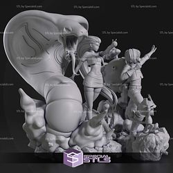 Team Rocket Diorama 3D Print Model STL Model — view 1