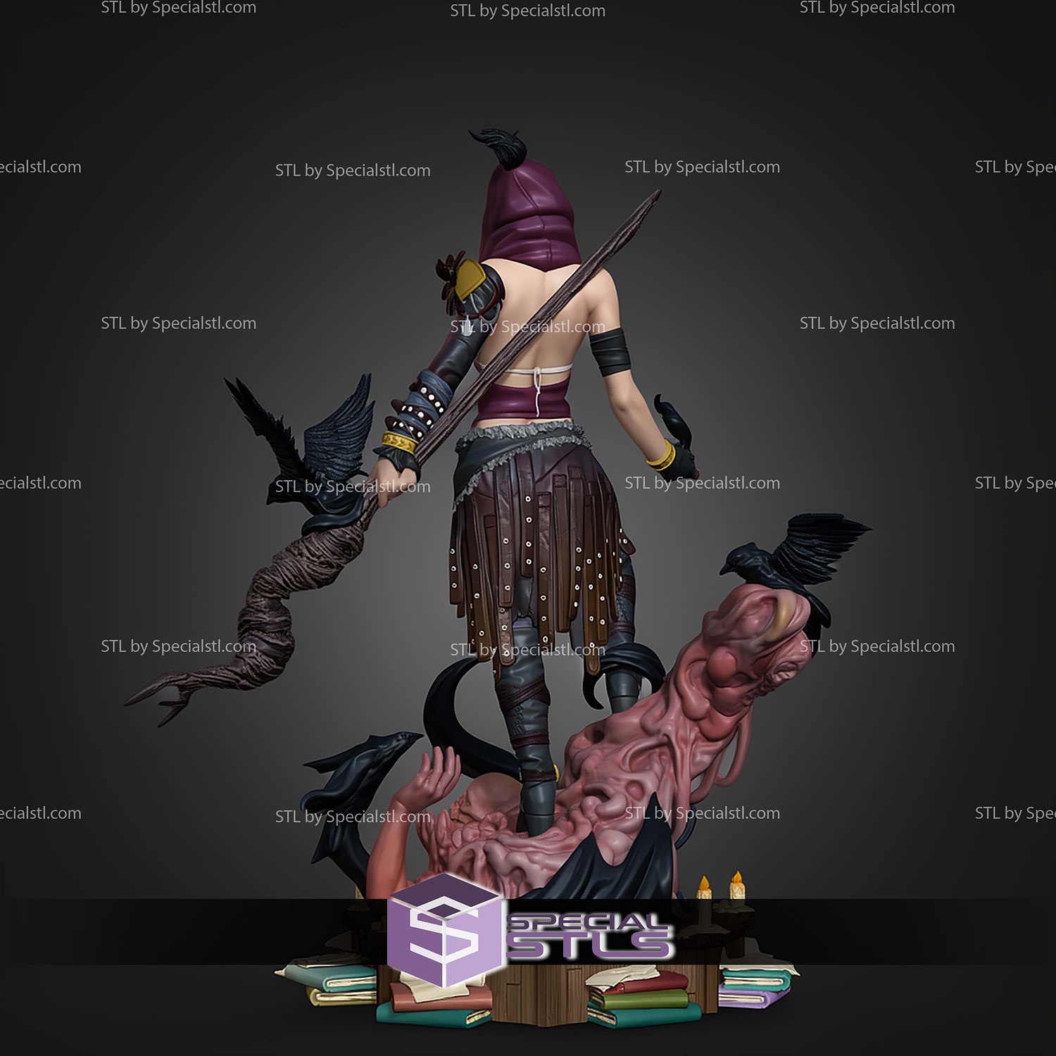 Morrigan Dragon Age 217mm STL Files 3D Model — view 3