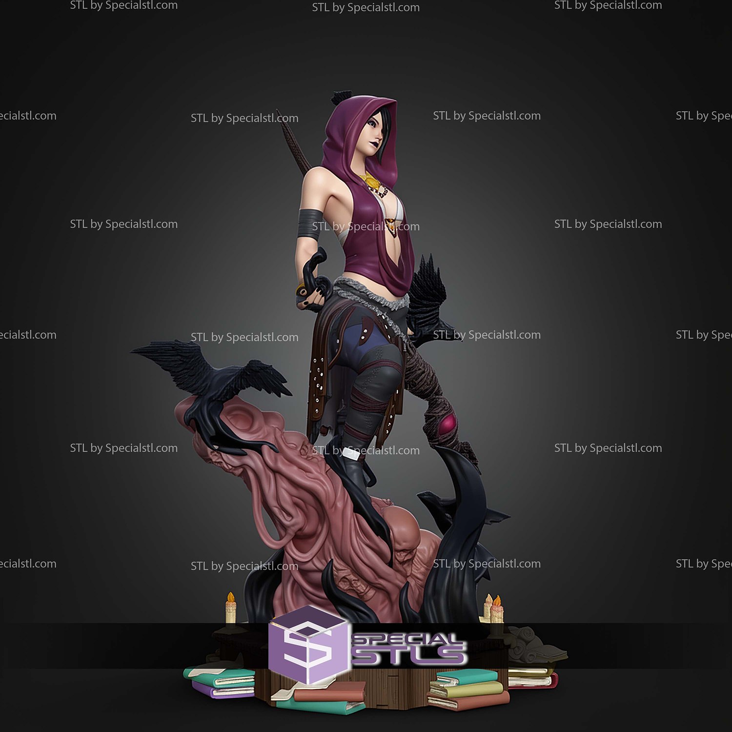 Morrigan Dragon Age 217mm STL Files 3D Model — view 4