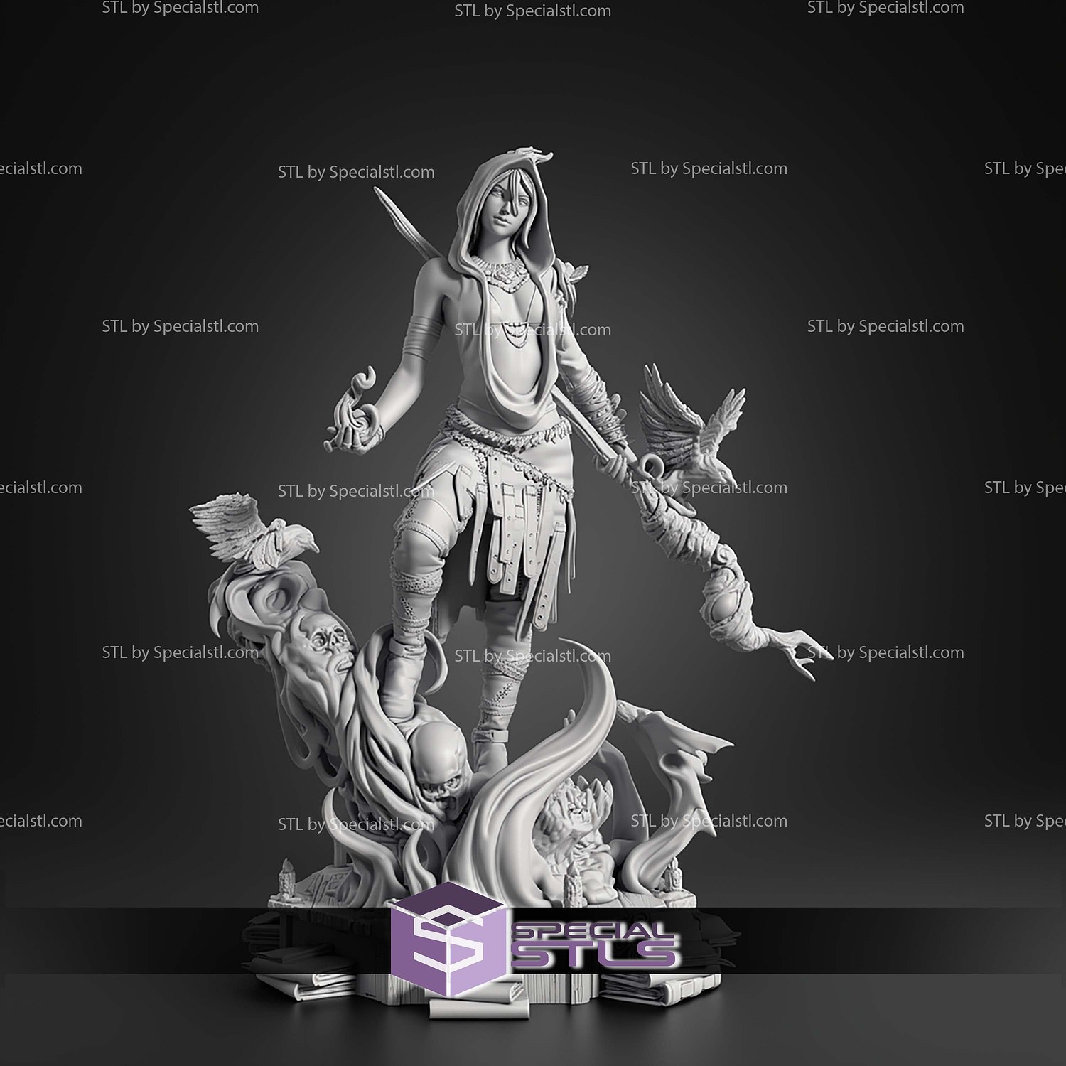 Morrigan Dragon Age 217mm STL Files 3D Model — view 5